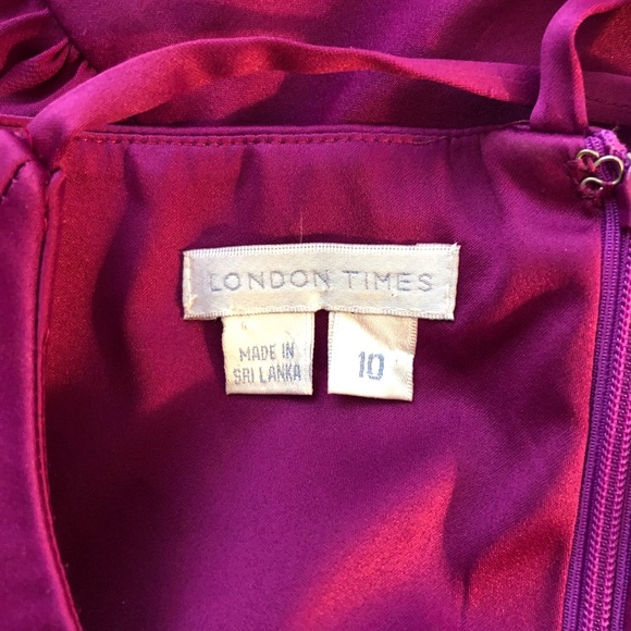 London Times Sheer overlay embellished dress 10 - Picture 3 of 7